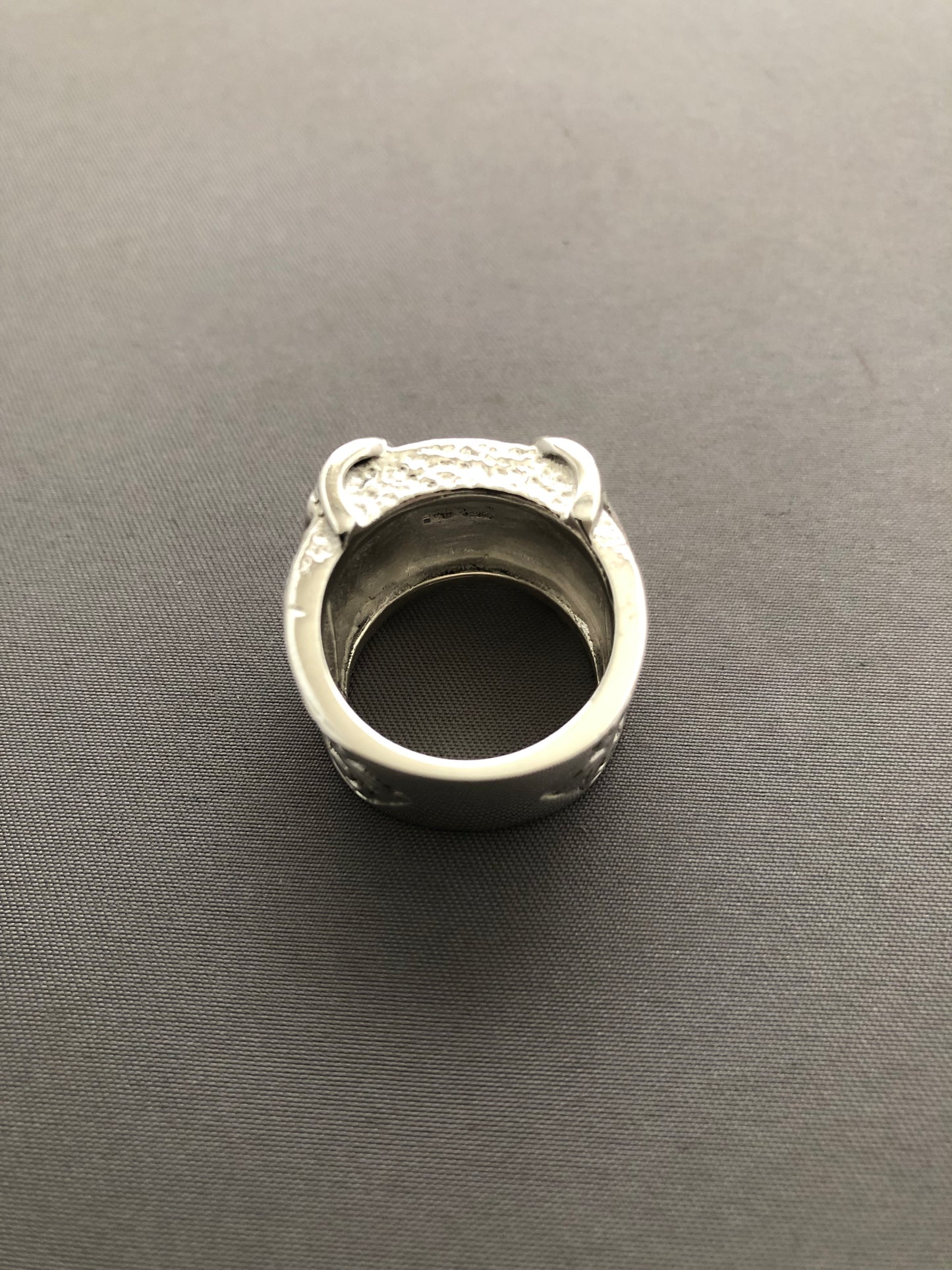 Men’s solid silver heavy buckle ring