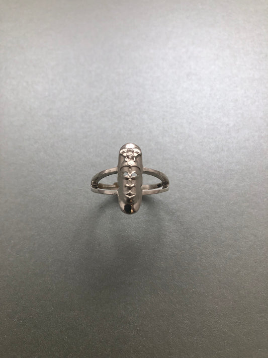 Solid silver African mask ring