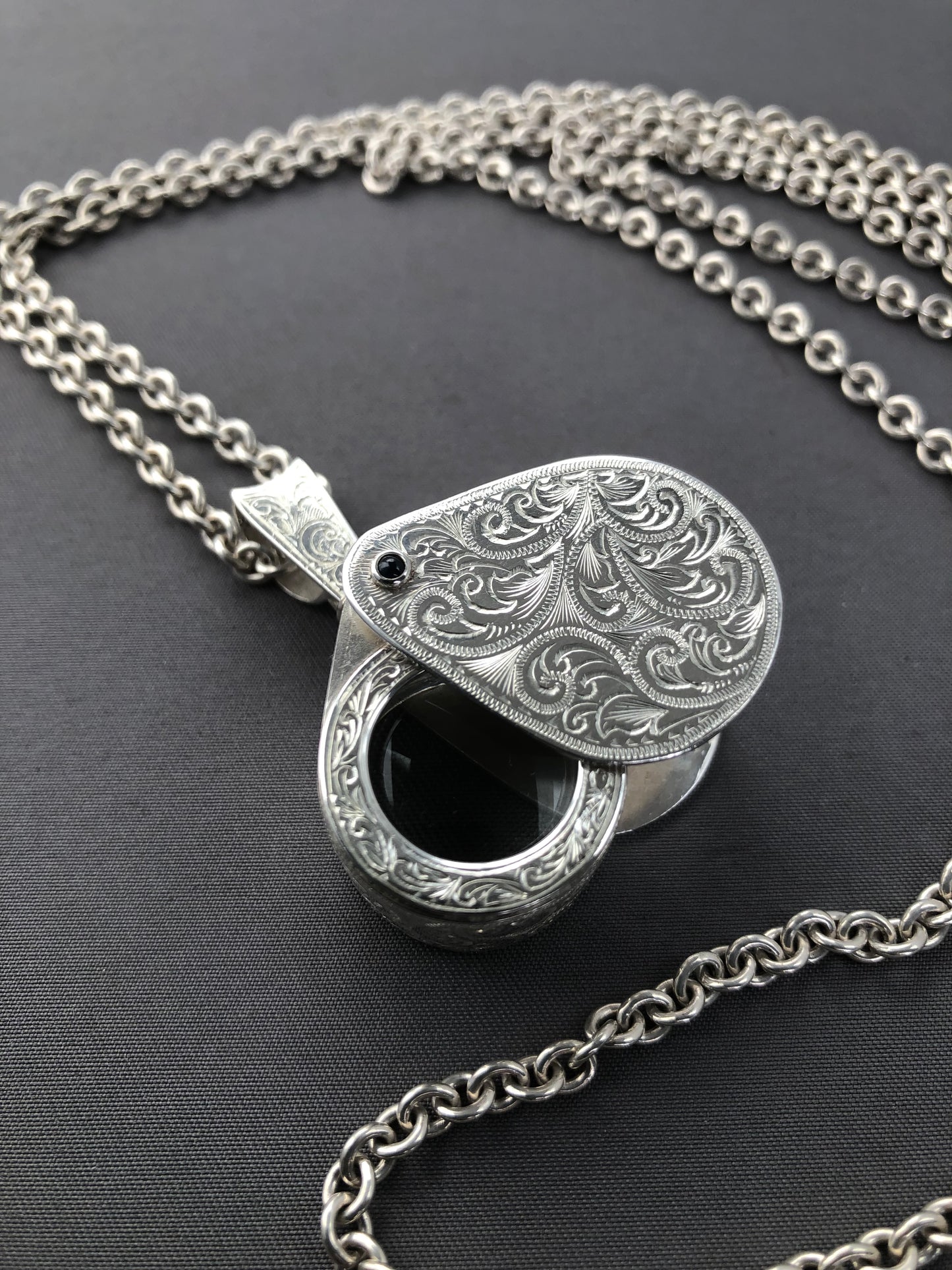 Solid silver handmade jewellers eye glass