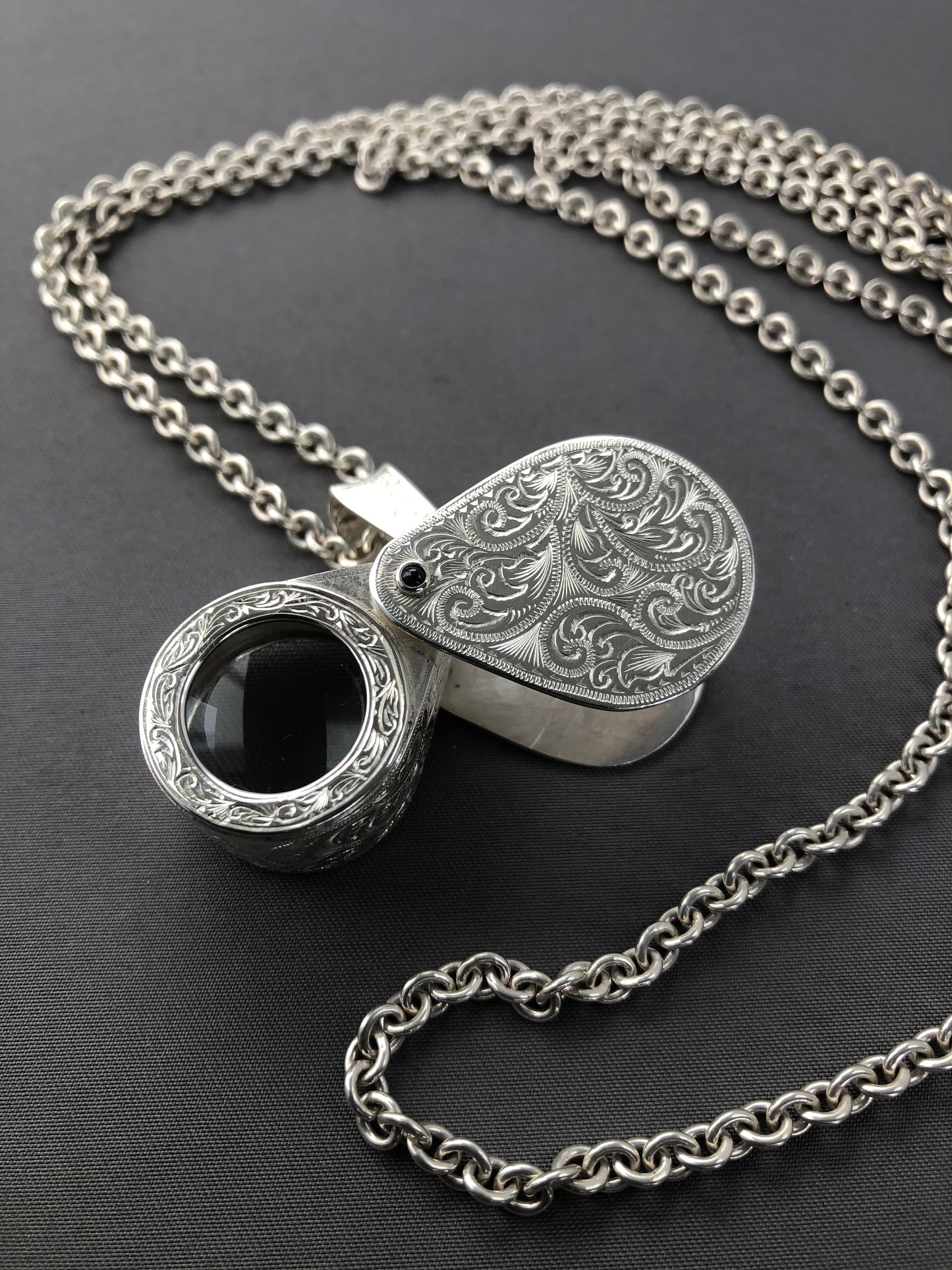 Solid silver handmade jewellers eye glass