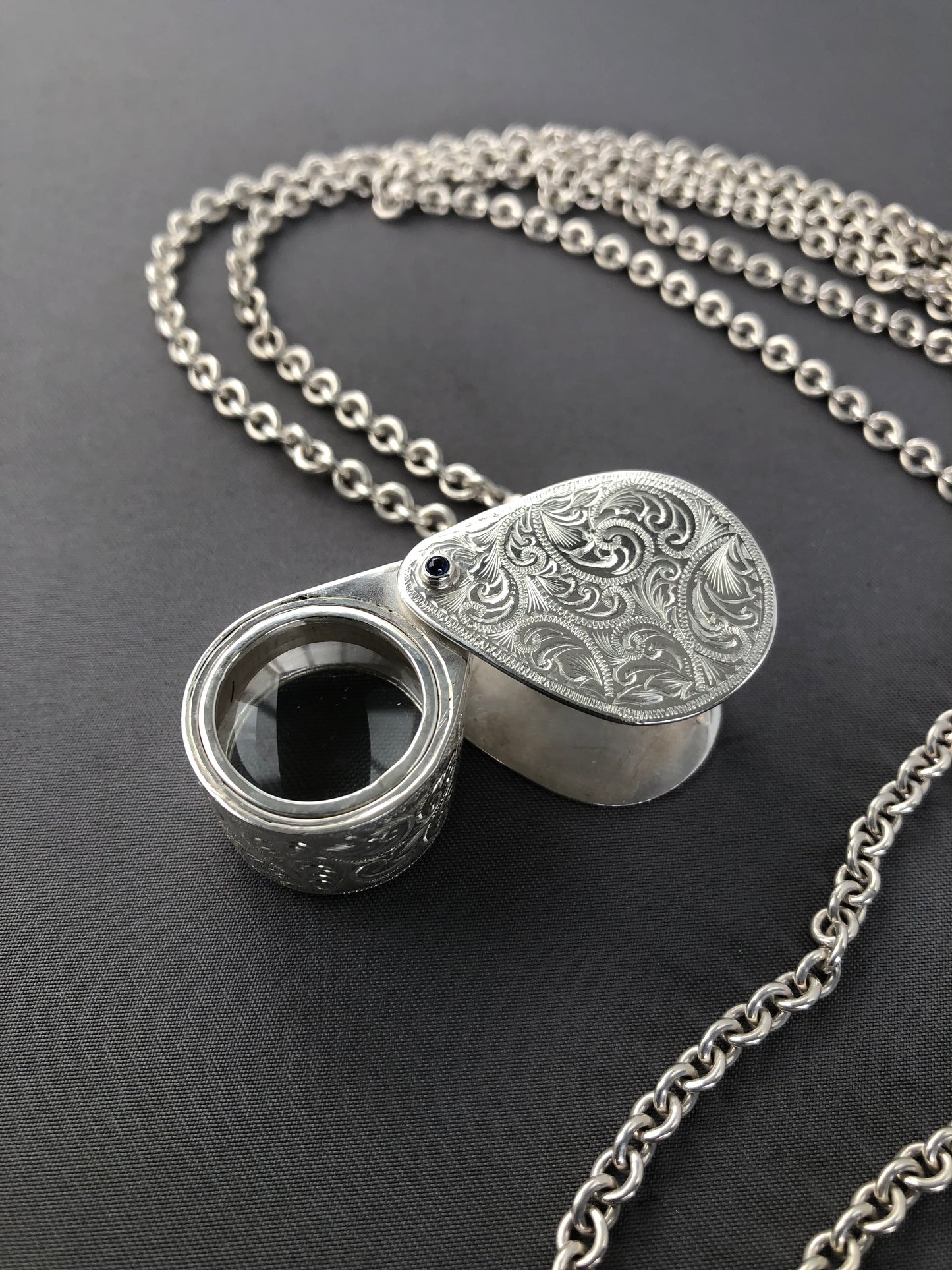 Solid silver handmade jewellers eye glass