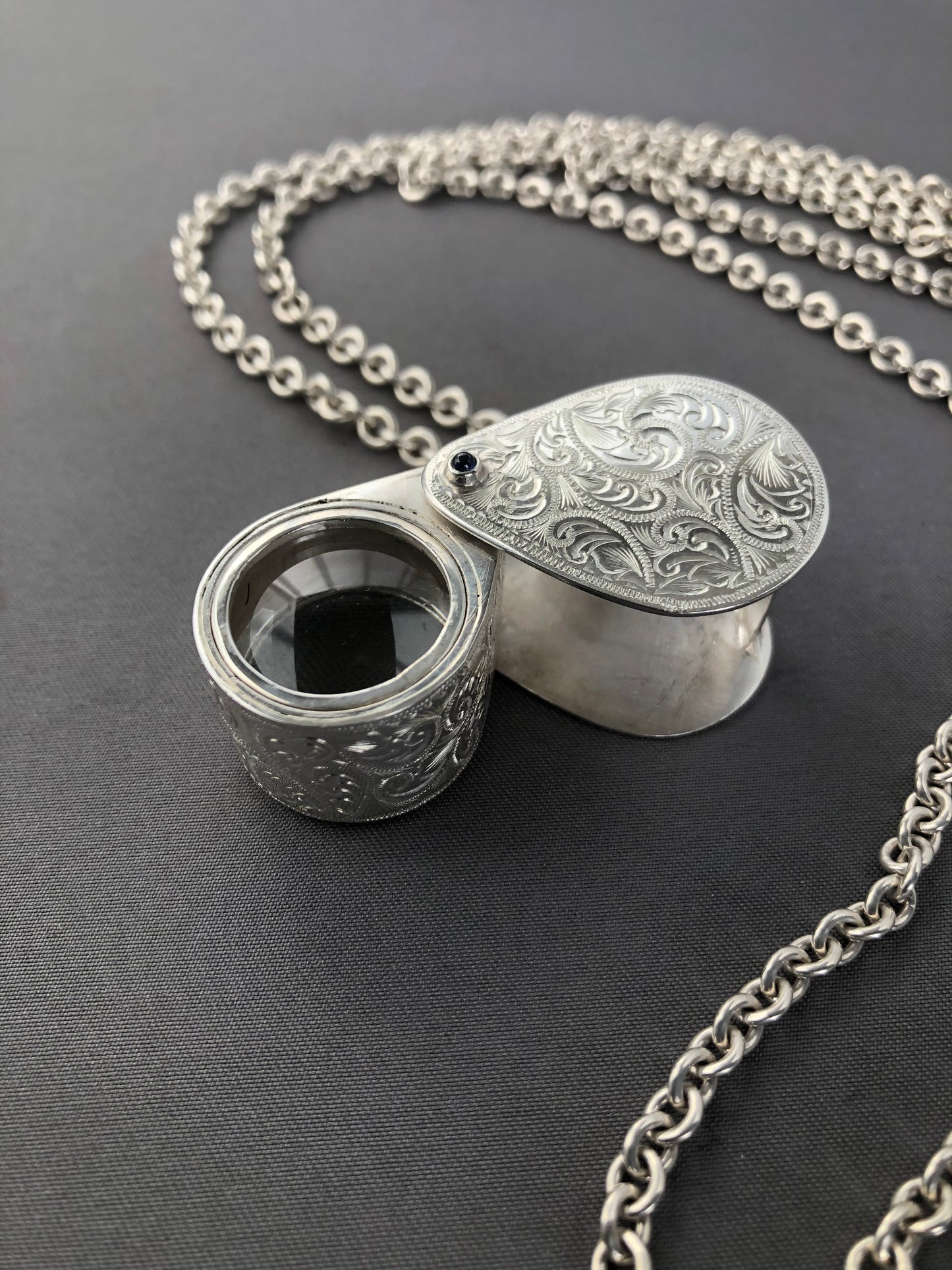 Solid silver handmade jewellers eye glass