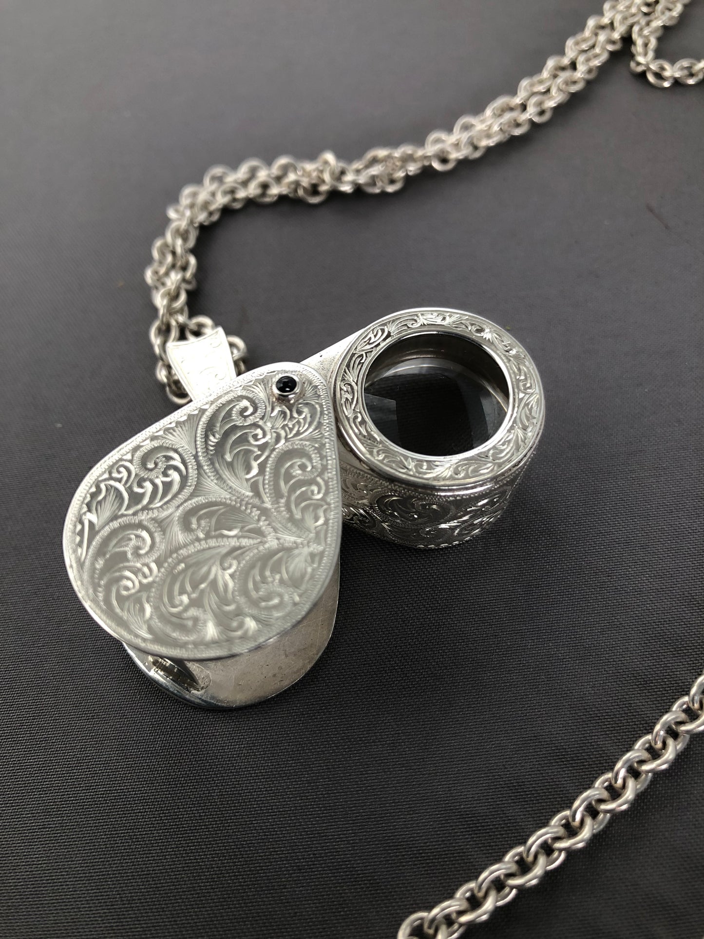 Solid silver handmade jewellers eye glass