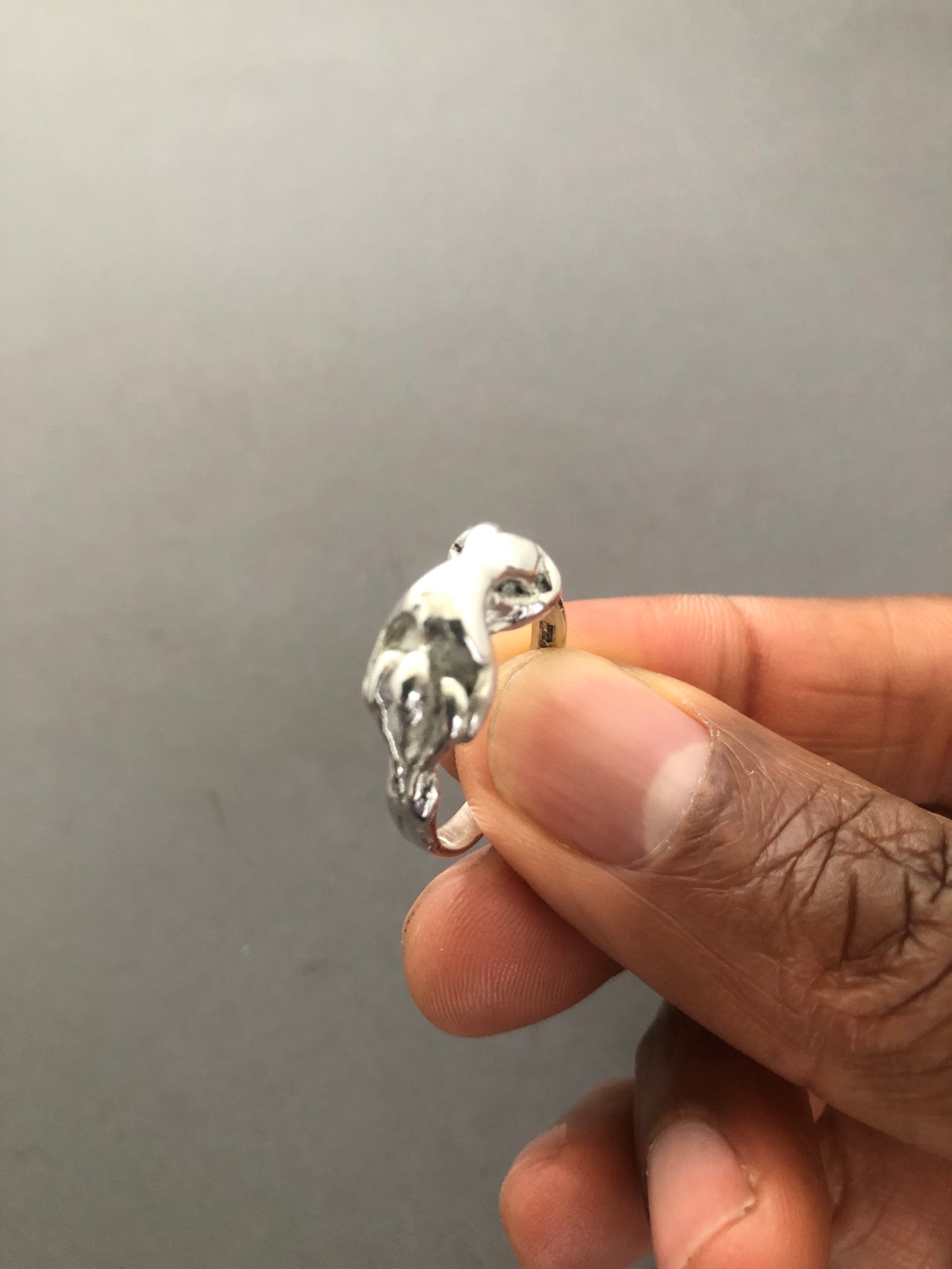Solid silver fertility ring