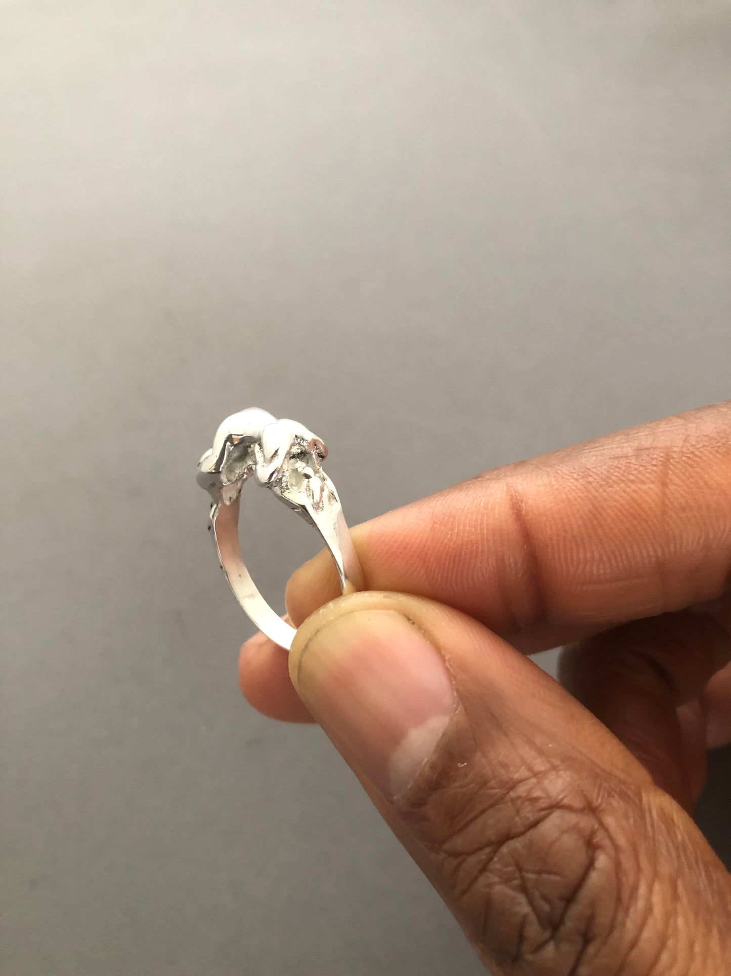 Solid silver fertility ring