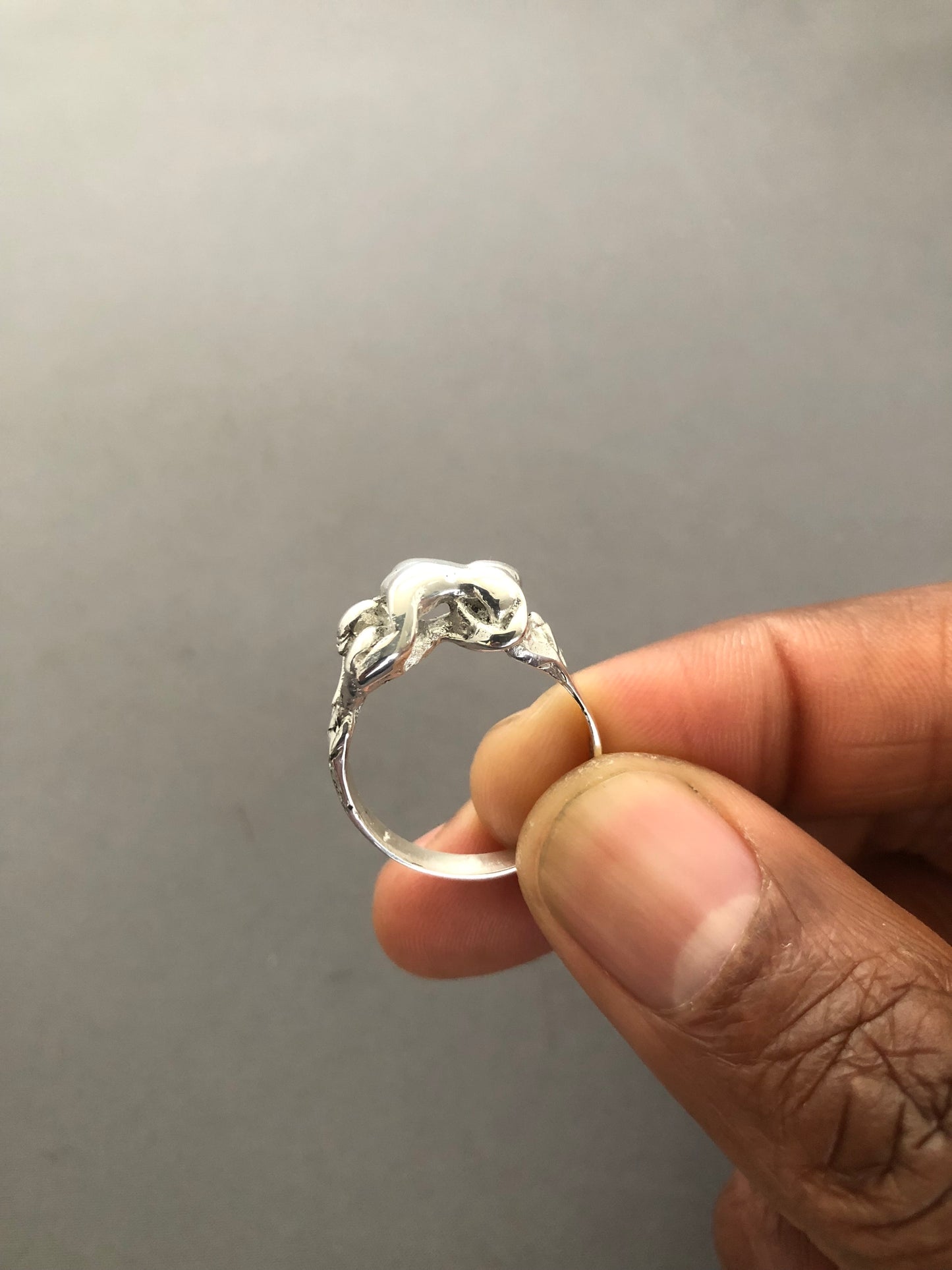 Solid silver fertility ring
