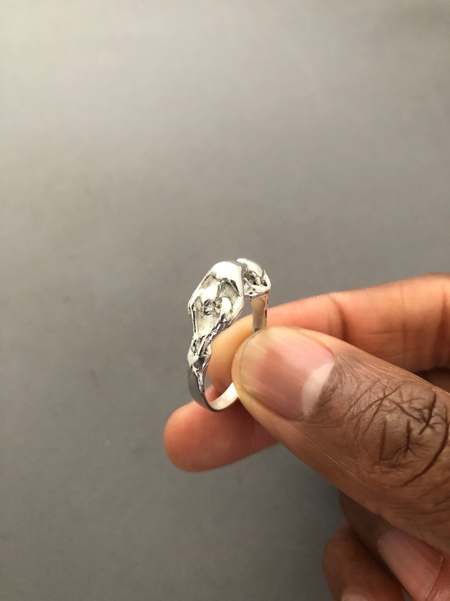 Solid silver fertility ring