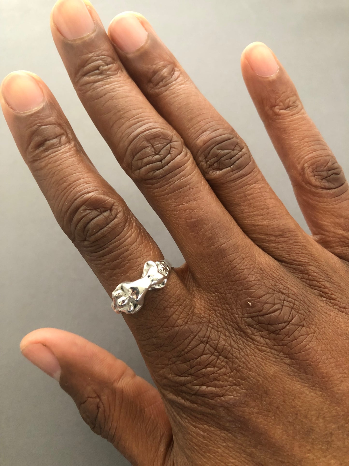 Solid silver fertility ring