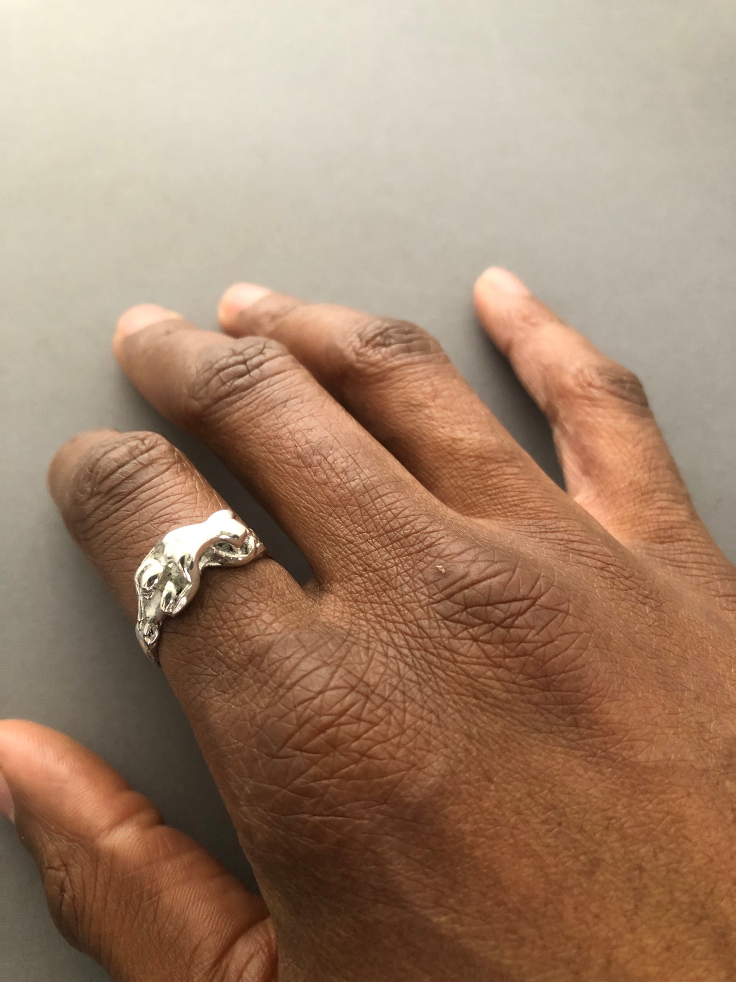 Solid silver fertility ring