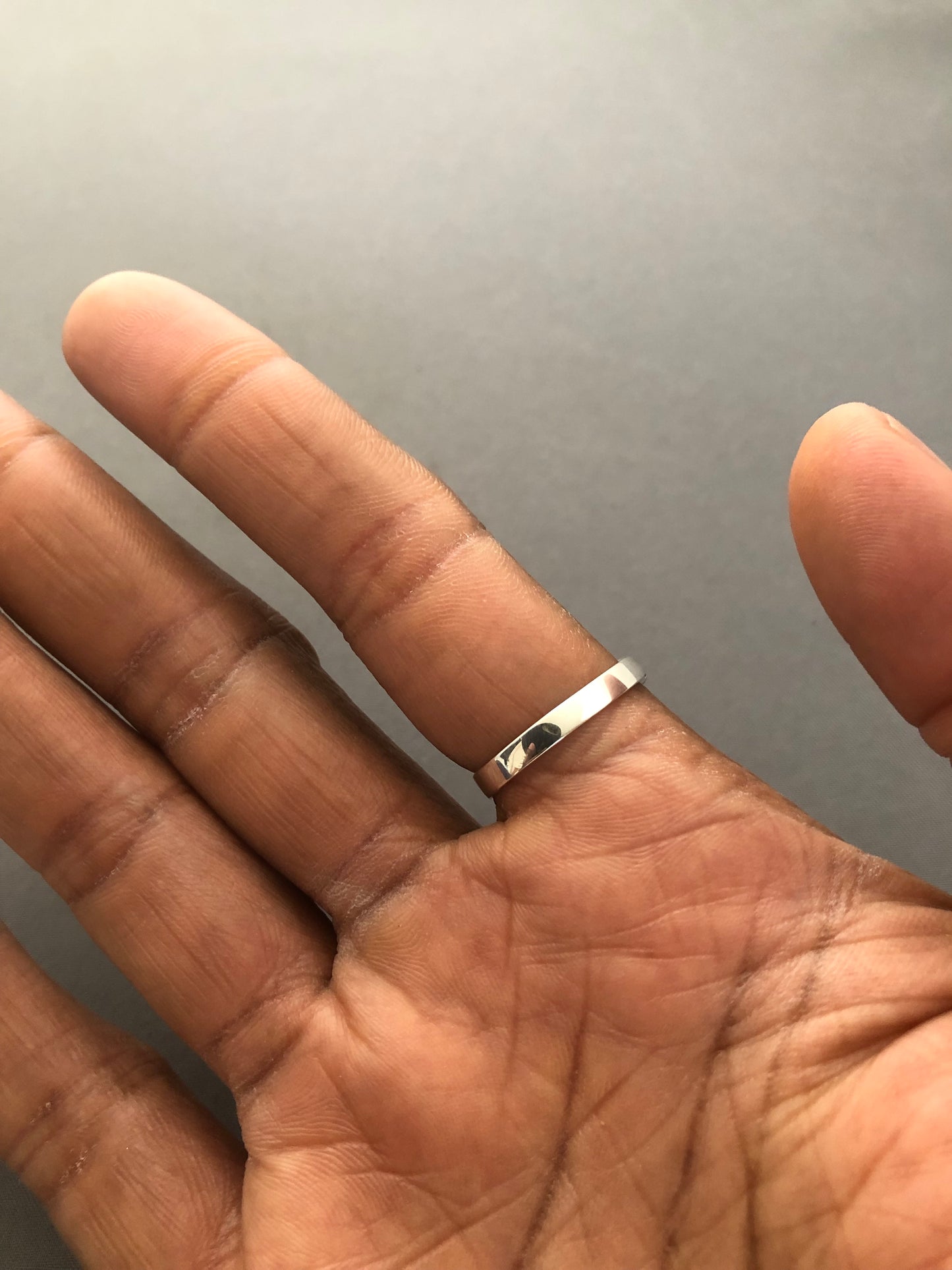 Solid silver fertility ring
