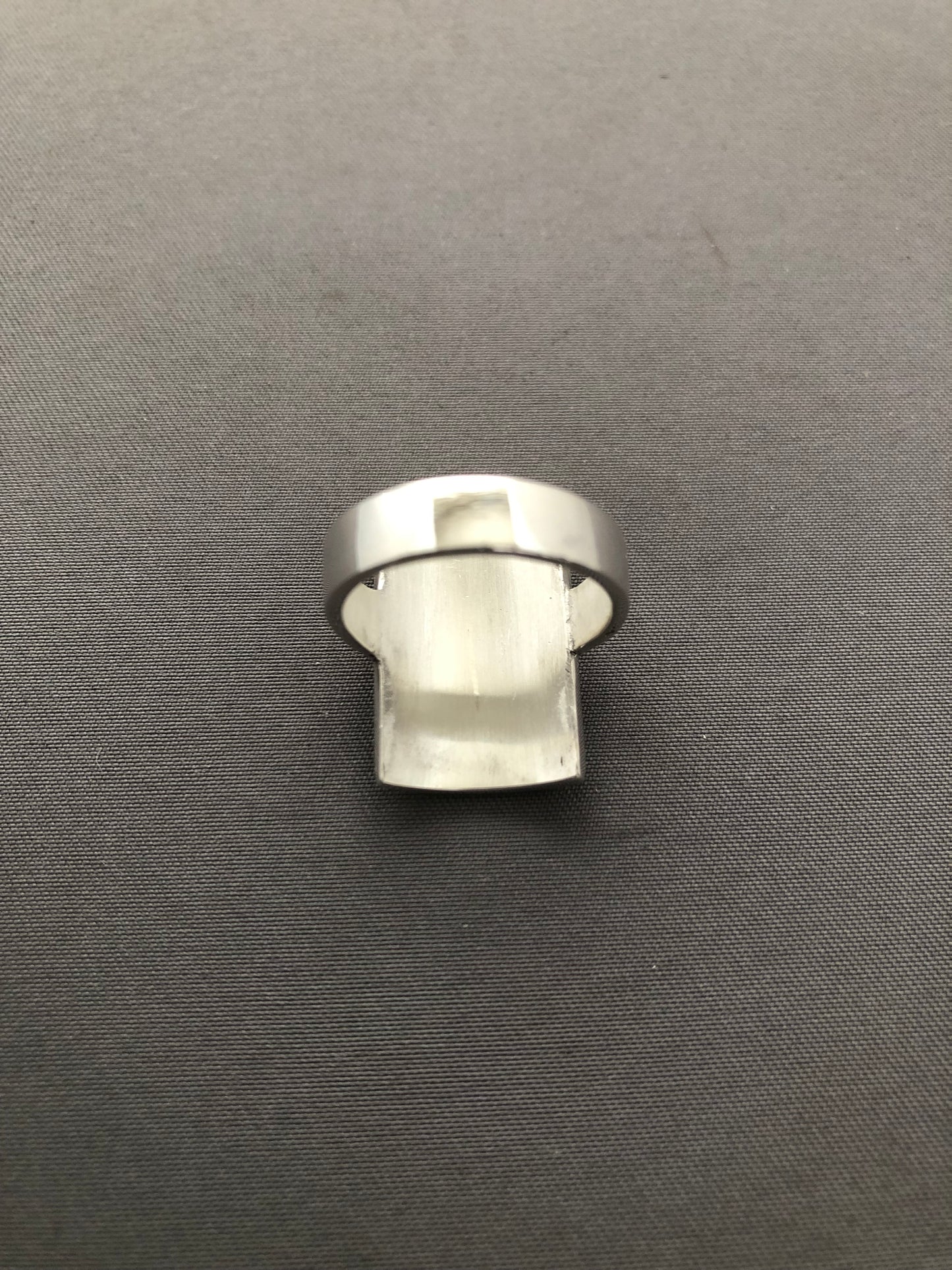 Ladies filigree square solid silver ring