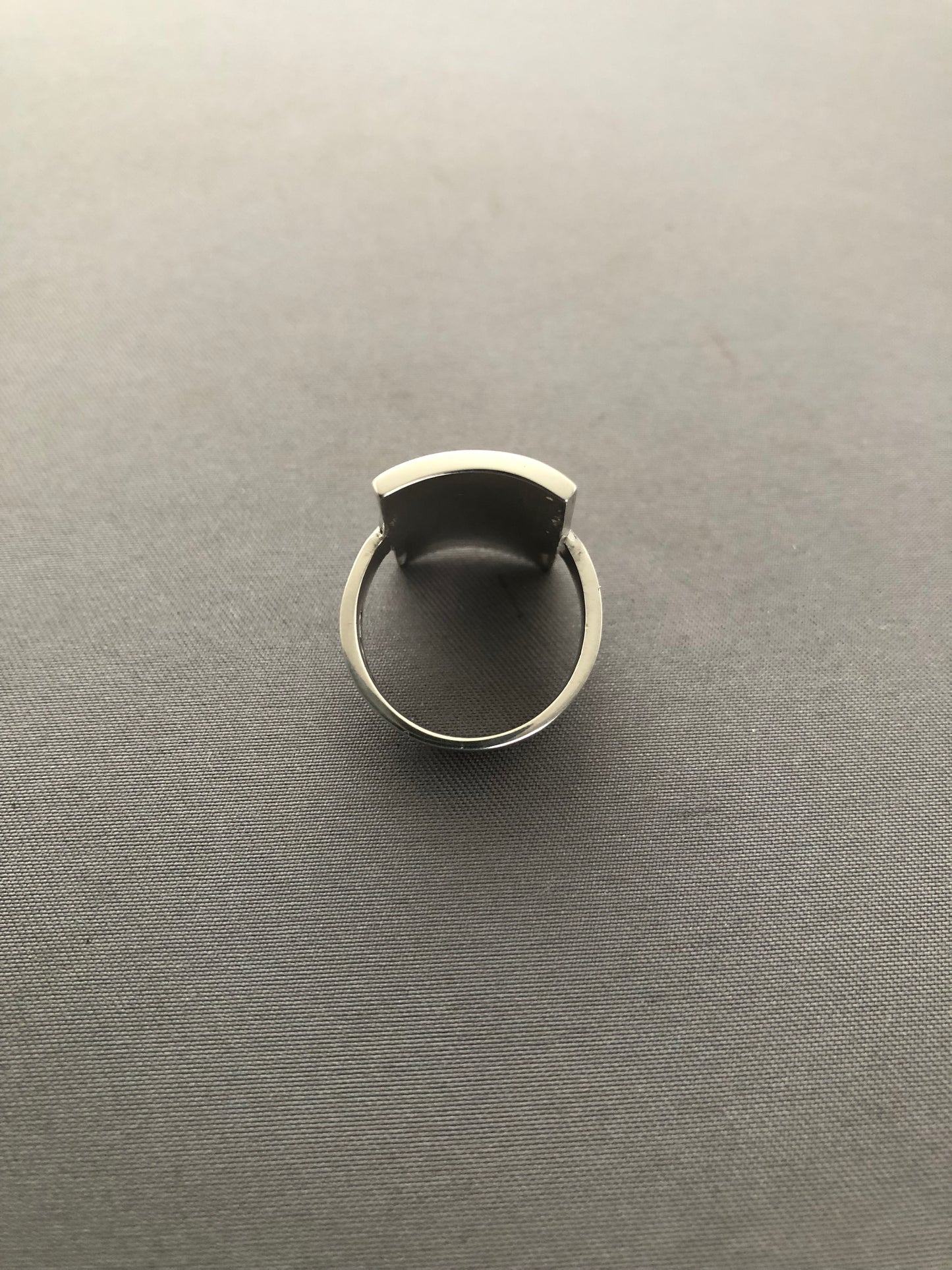 Ladies filigree square solid silver ring