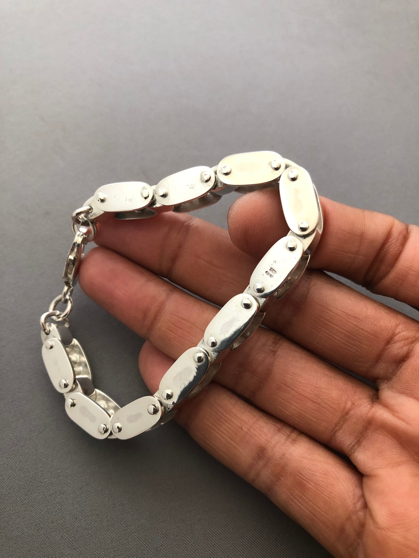 Men’s solid silver bracelet
