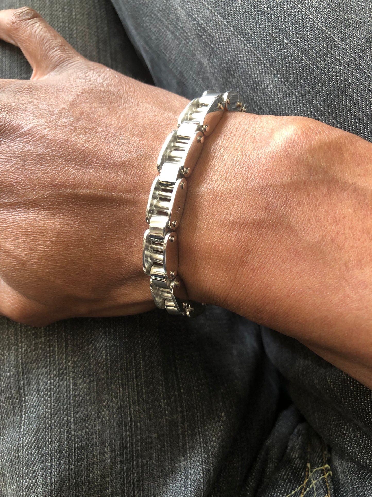 Men’s solid silver bracelet