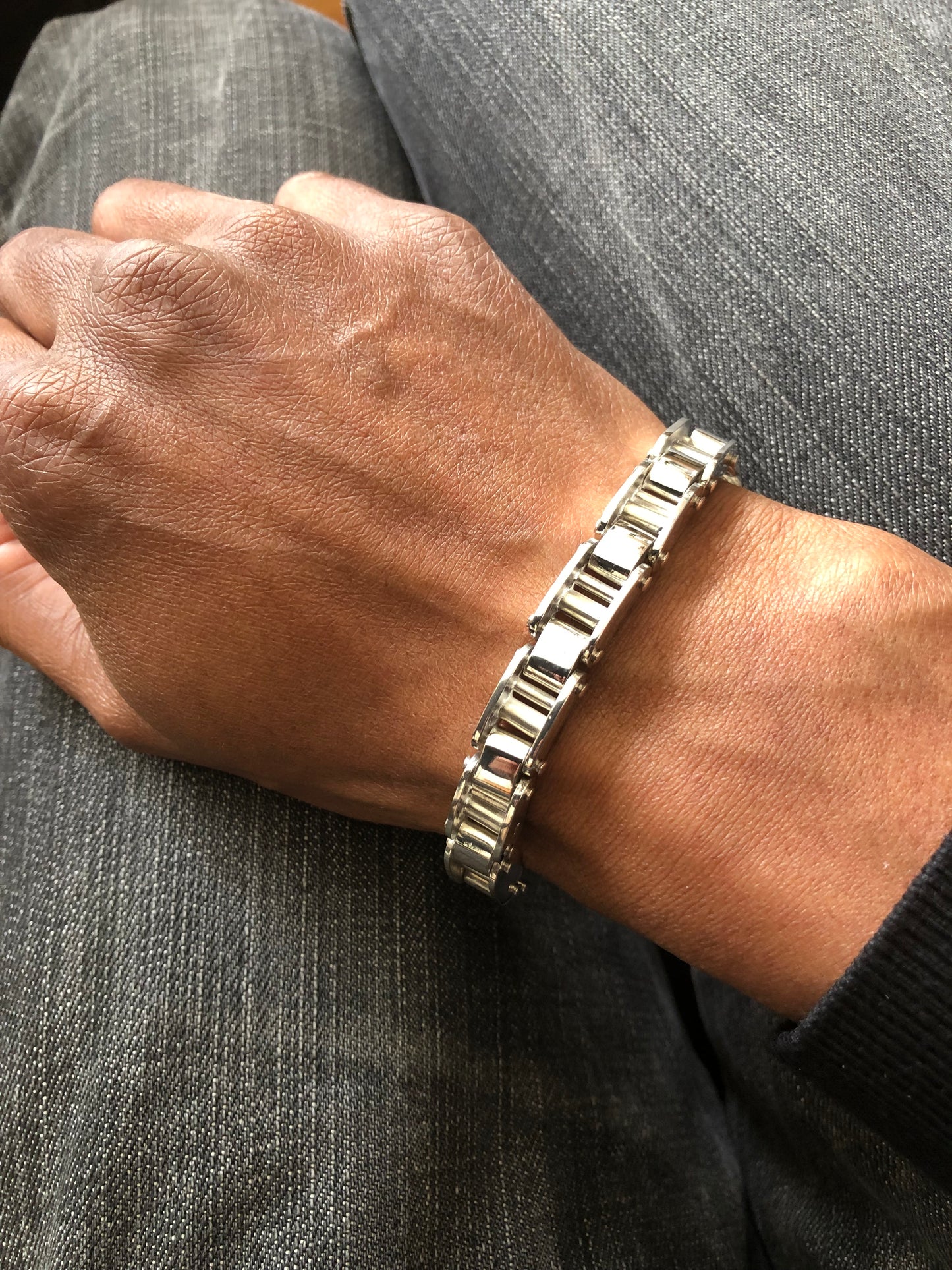 Men’s solid silver bracelet