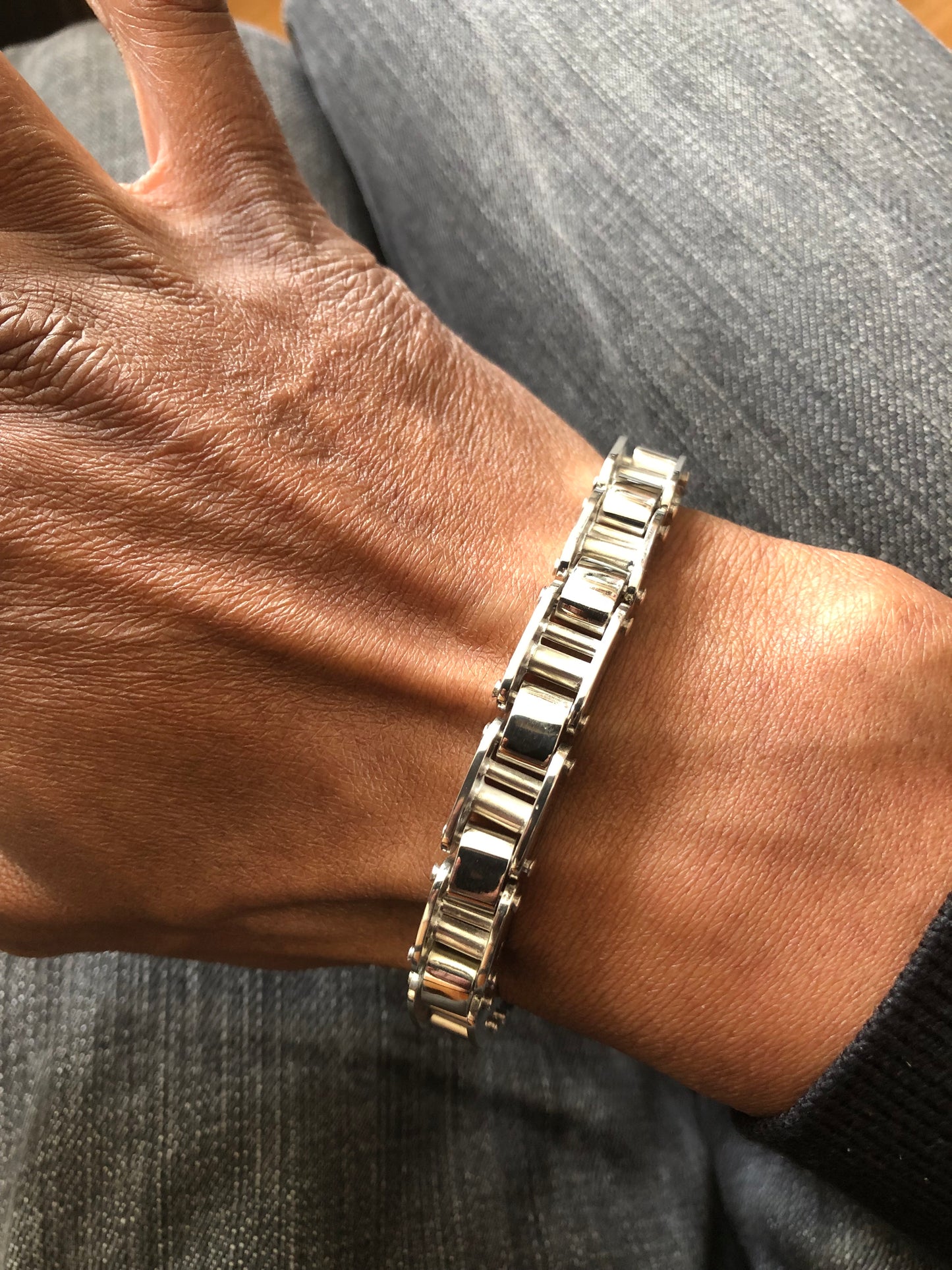Men’s solid silver bracelet