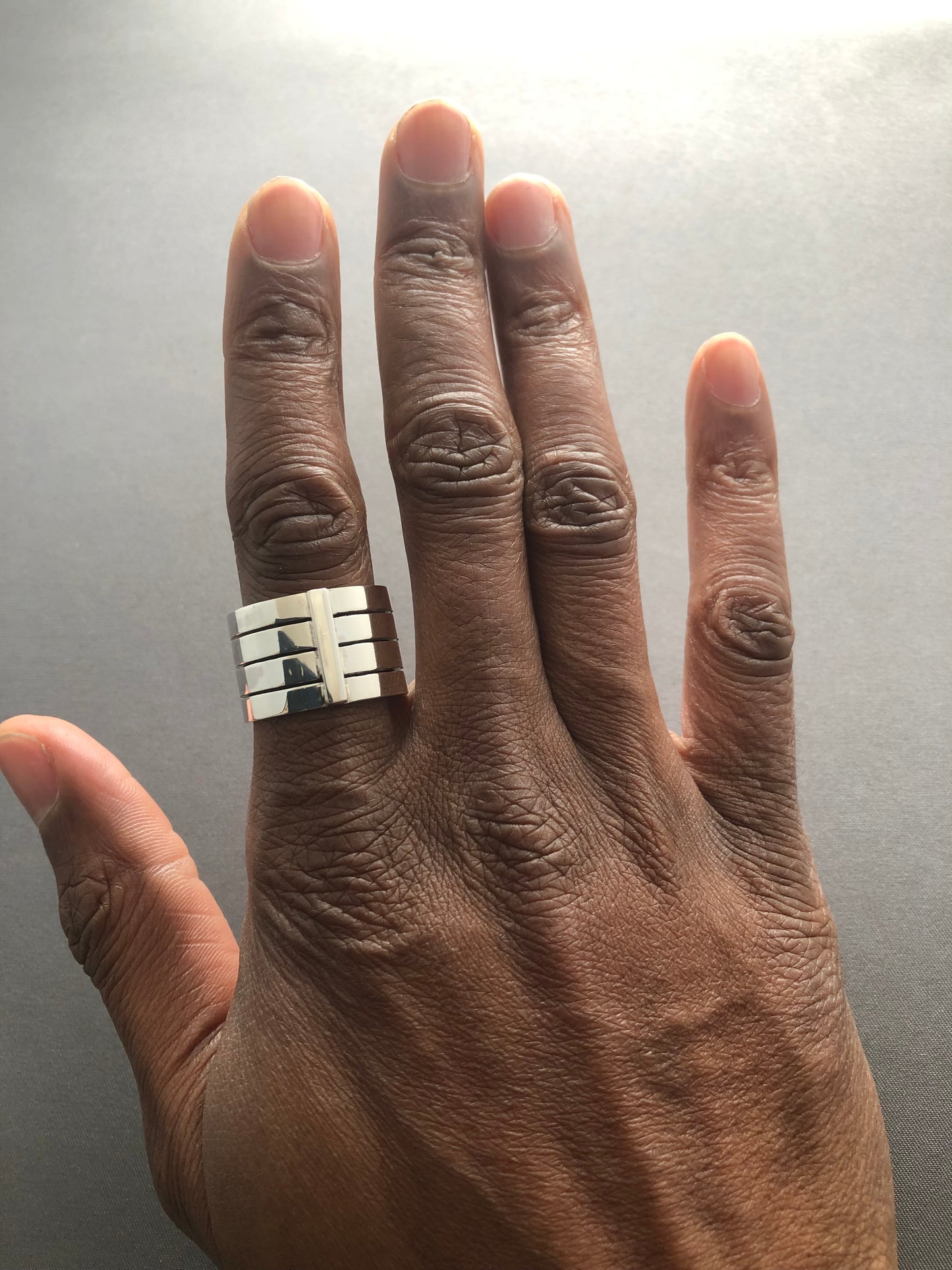 Men’s solid silver hand made ring 1