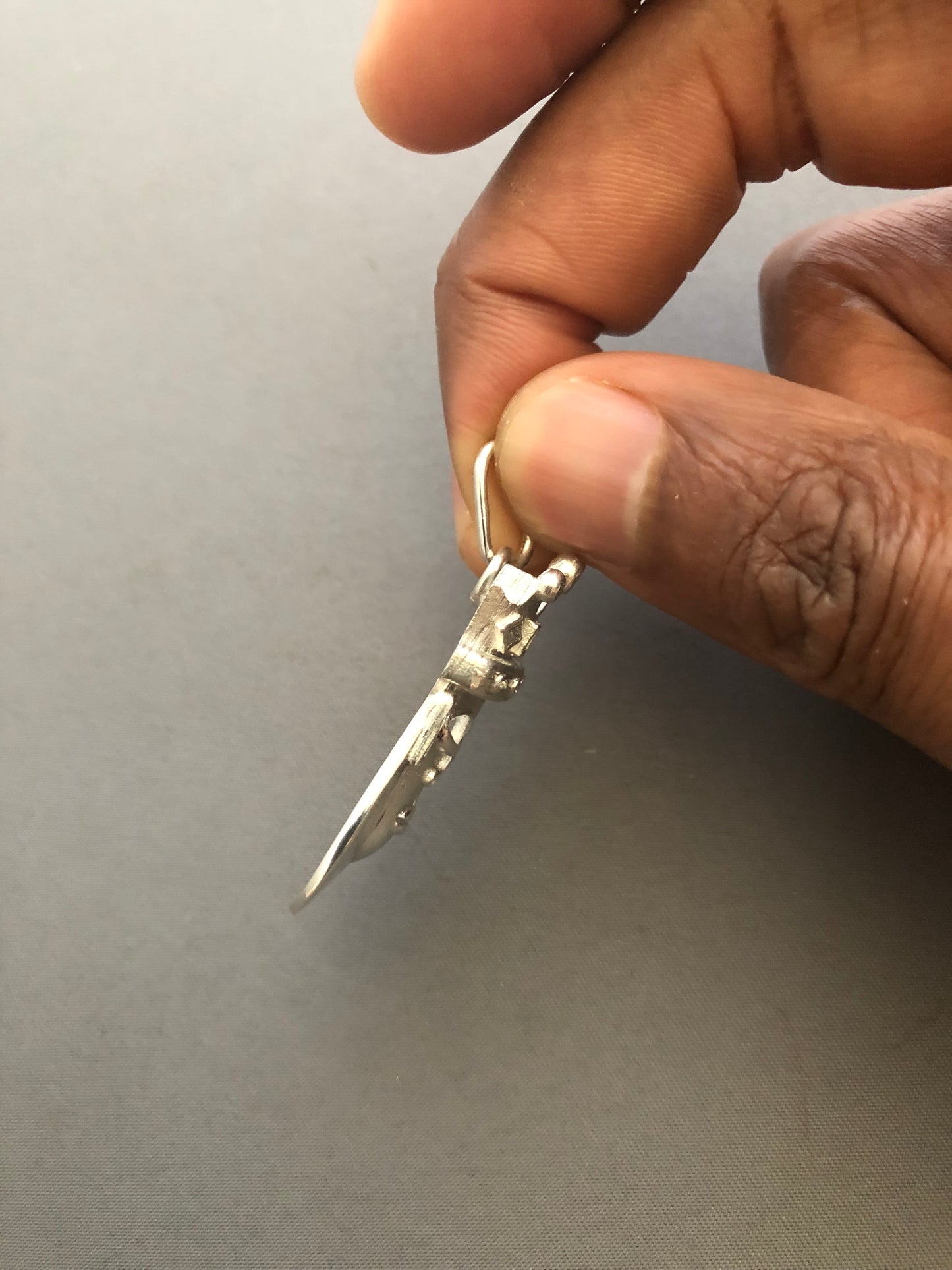Solid silver king pendant & chain