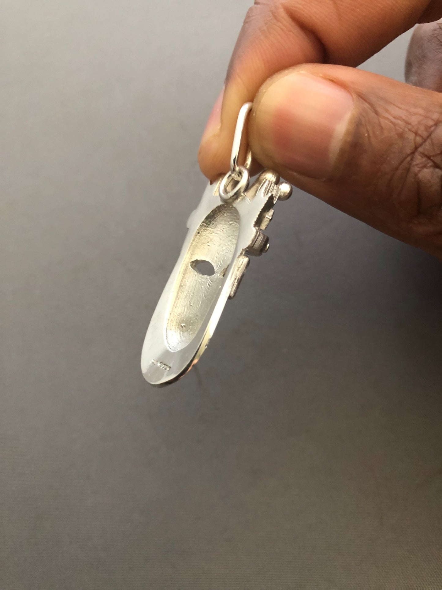 Solid silver king pendant & chain