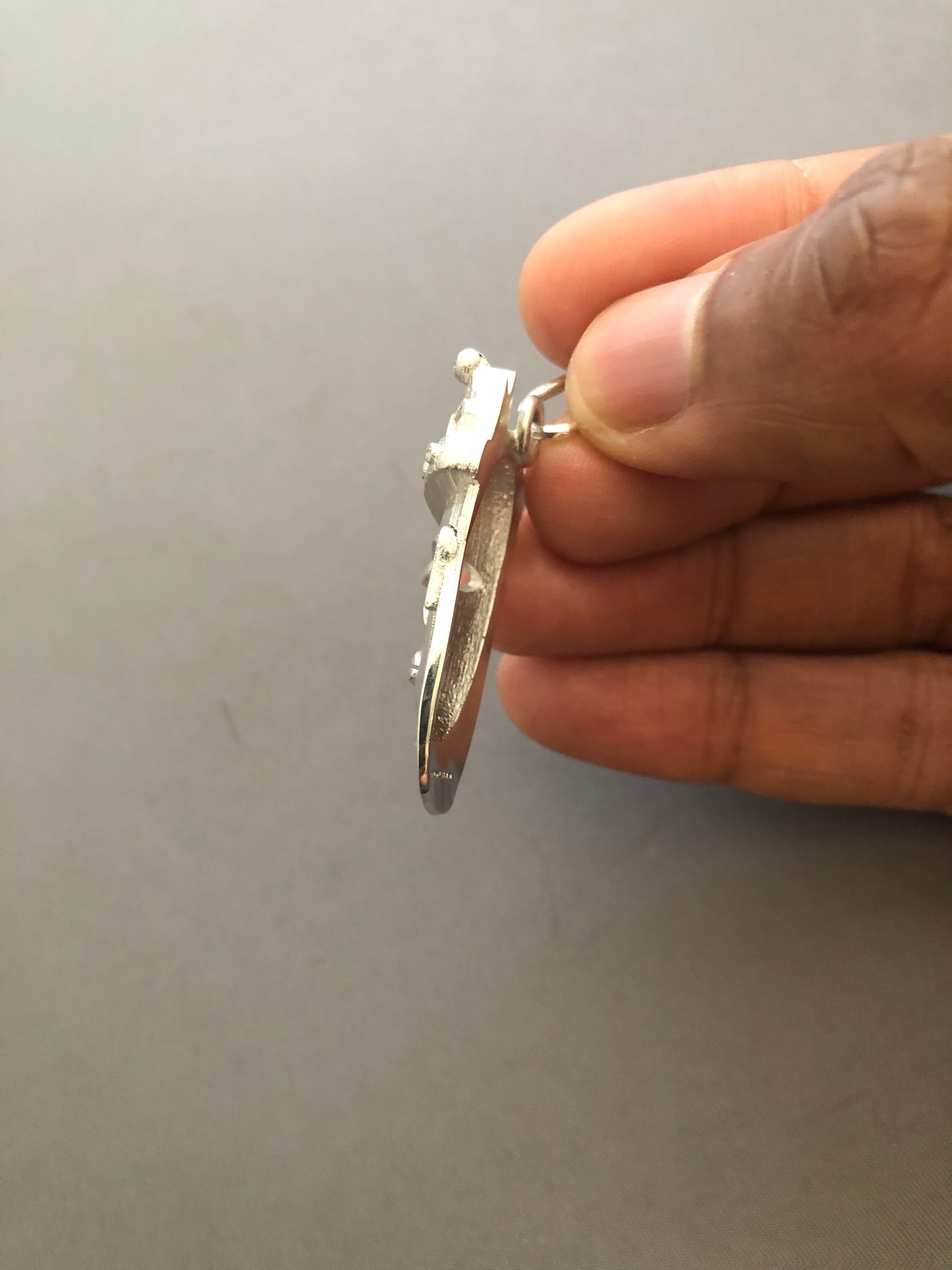 Solid silver king pendant & chain