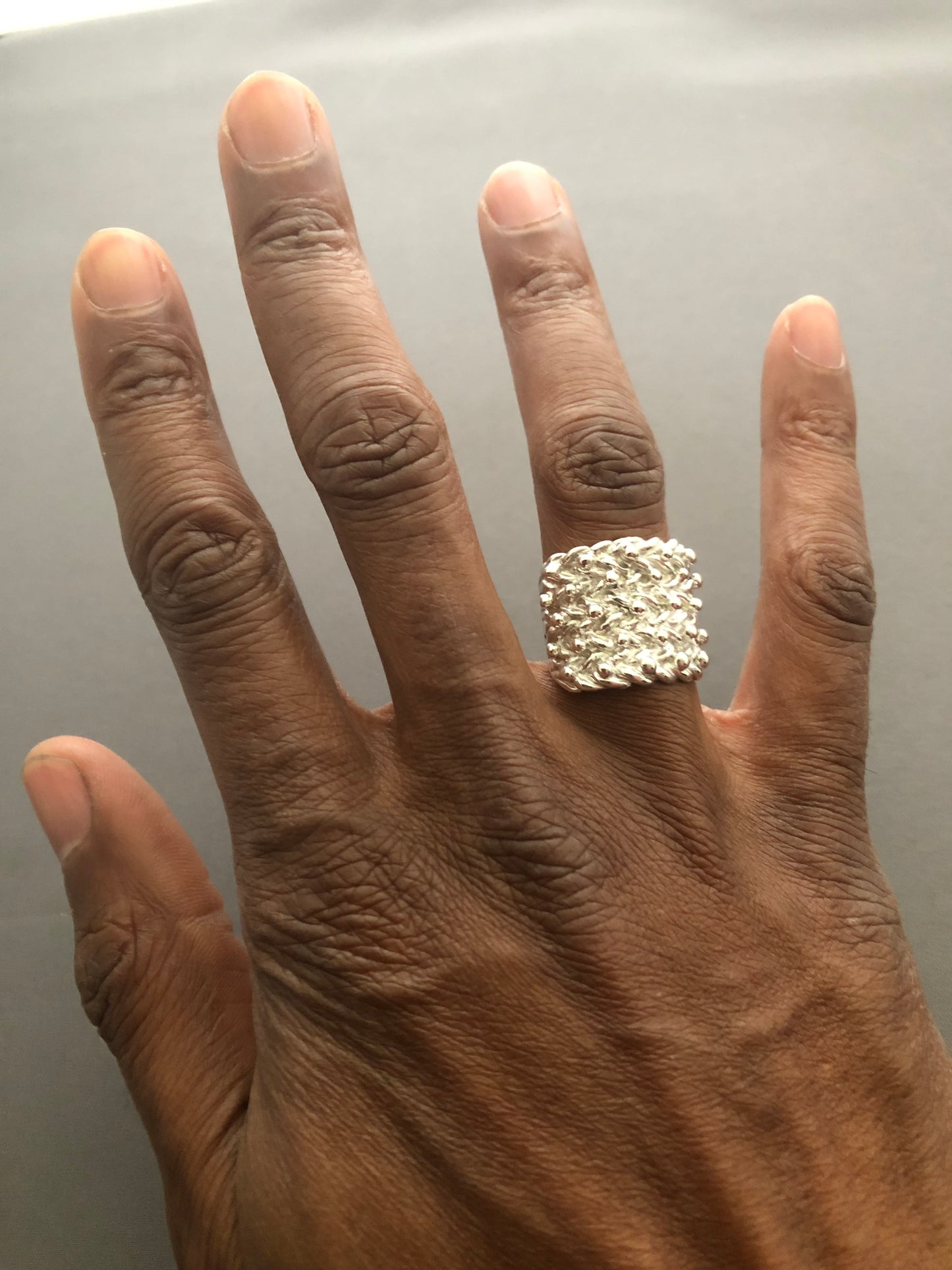 Solid silver keeper ring