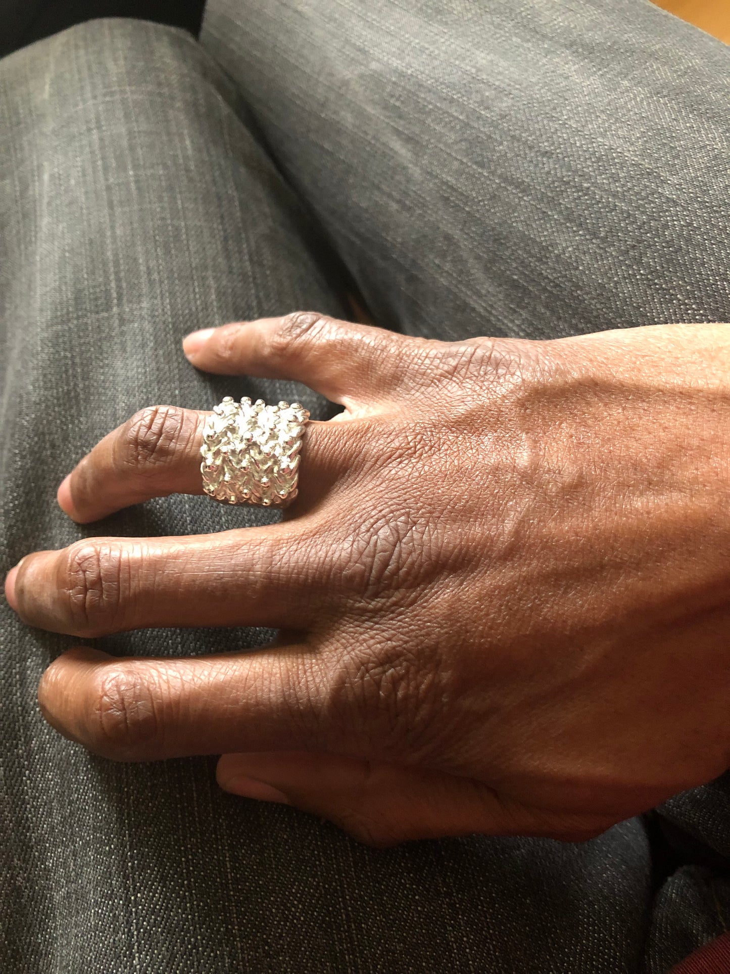 Solid silver keeper ring