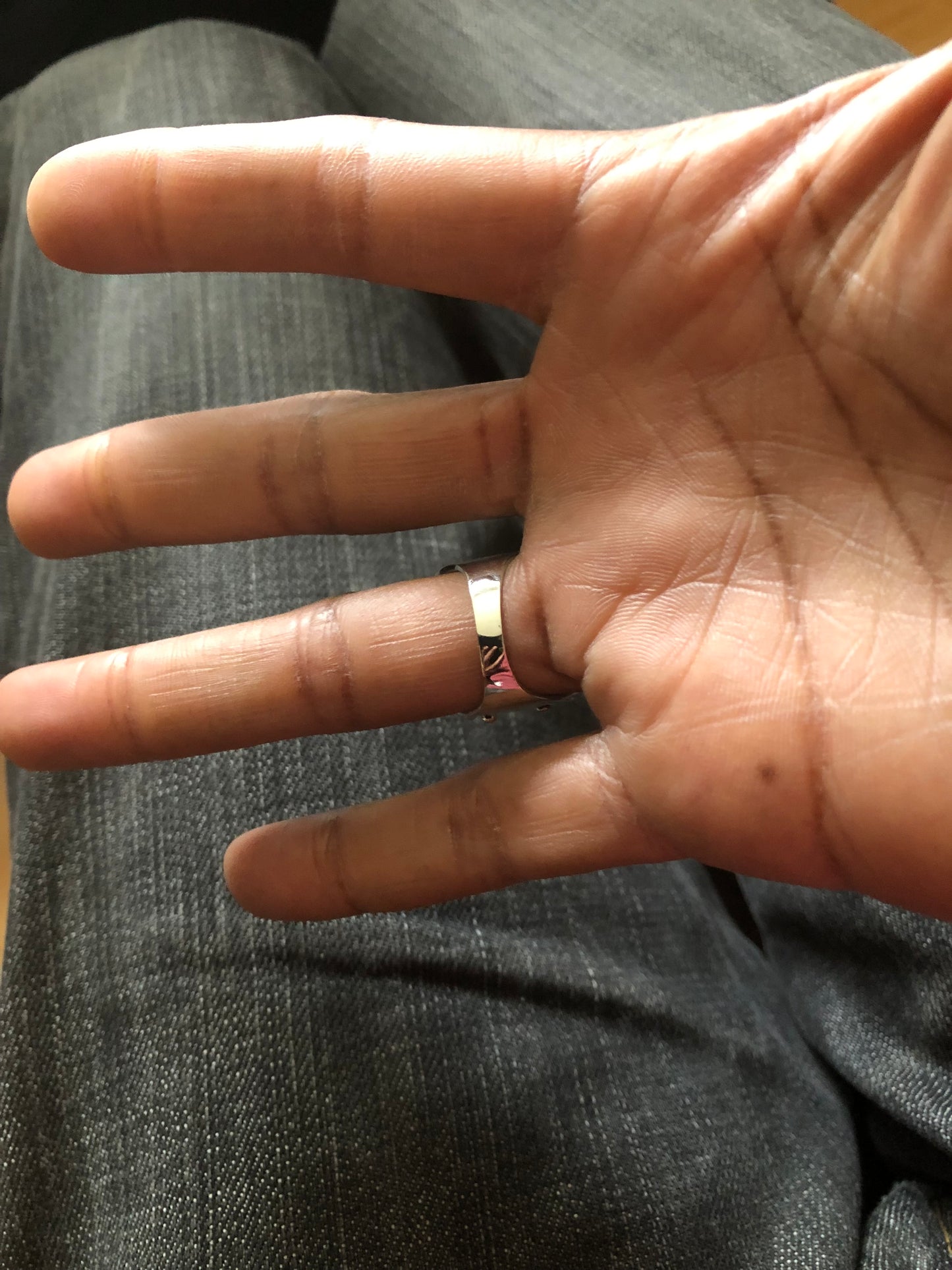 Solid silver keeper ring