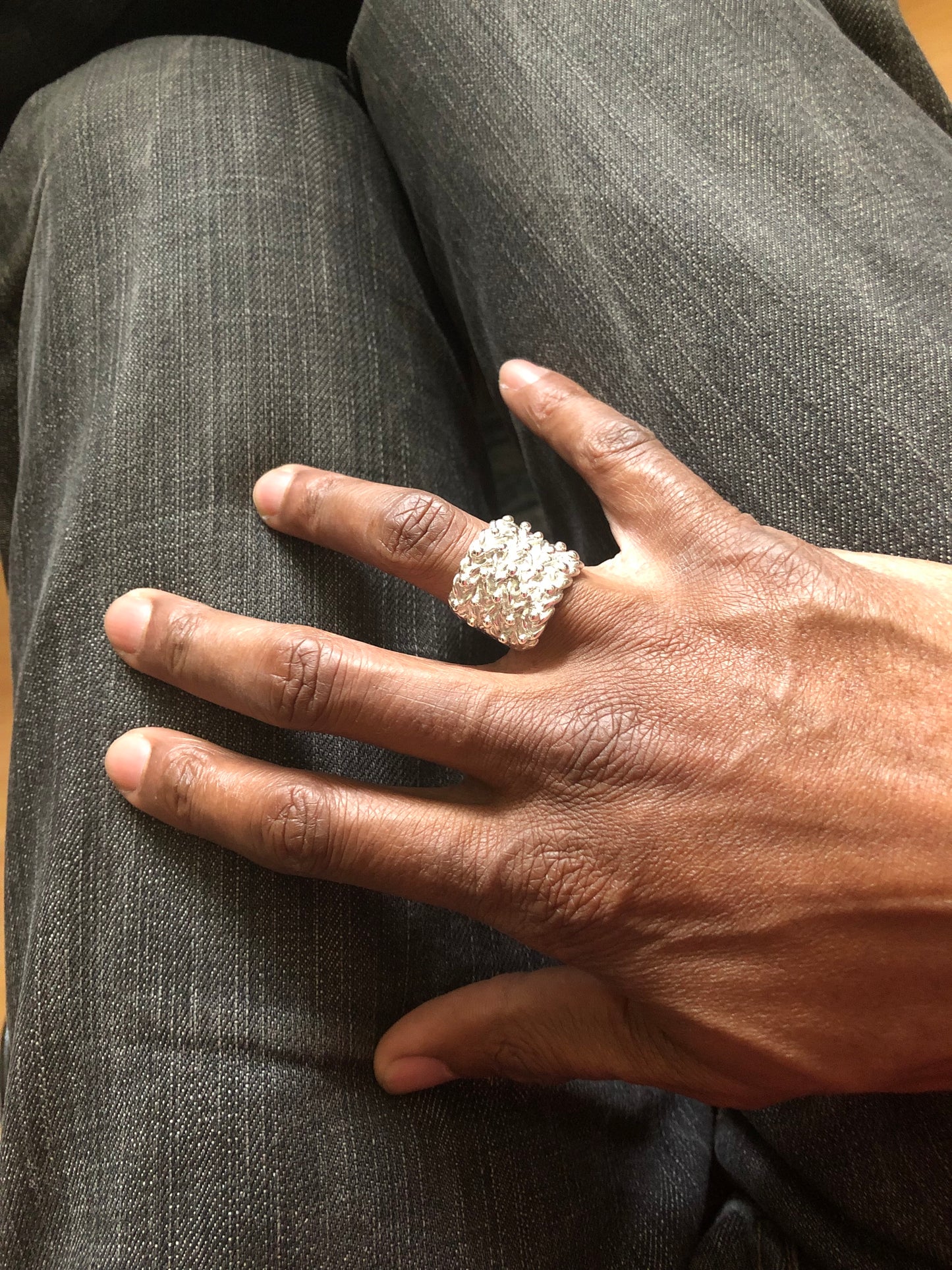 Solid silver keeper ring